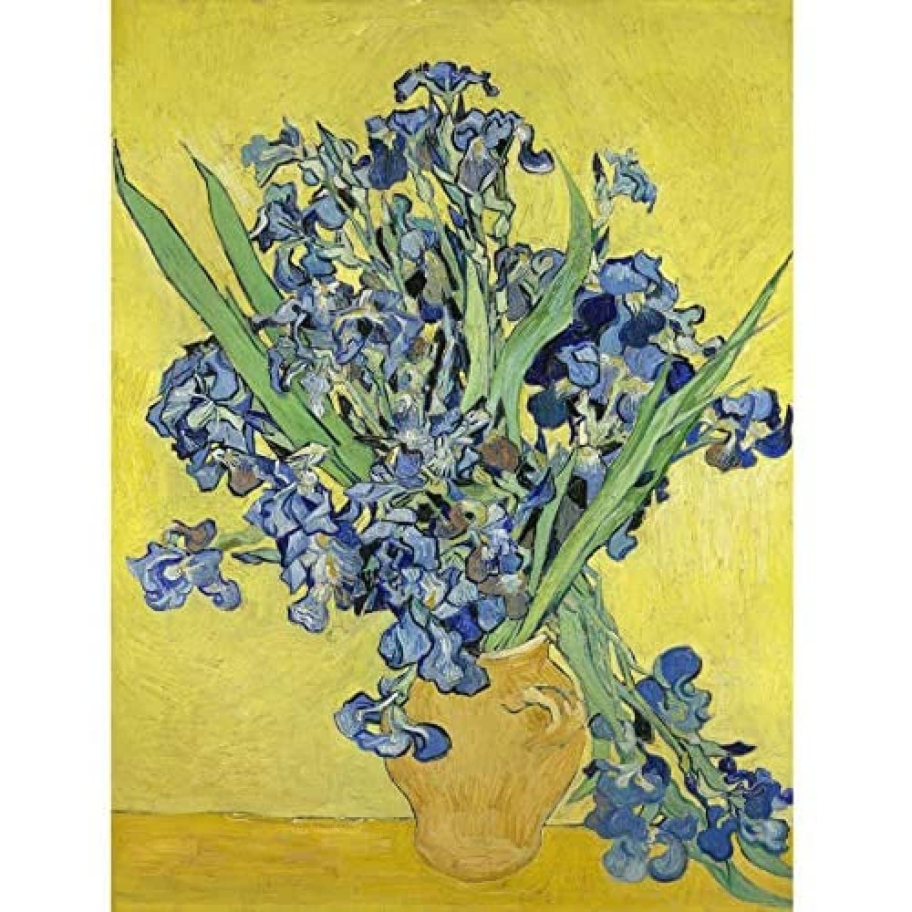 Wee Blue Coo Unframed Wall Art Van Gogh Irises Painting12X16 Inch from B&Q