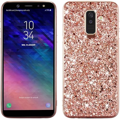 Yoota Cover Galaxy A6 2018 Shining Bling Sparkle Glitter Assorbimento Urti Goccia Copertura per Samsung Galaxy A6 2018 A6 Plus 2018 Oro Rosa Yoota Cover Galaxy A6 2018 Shining Bling Sparkle Glitter Assorbimento Urti Goccia Copertura per Samsung Galaxy A6 2018 A6 Plus 2018 Oro Rosa
