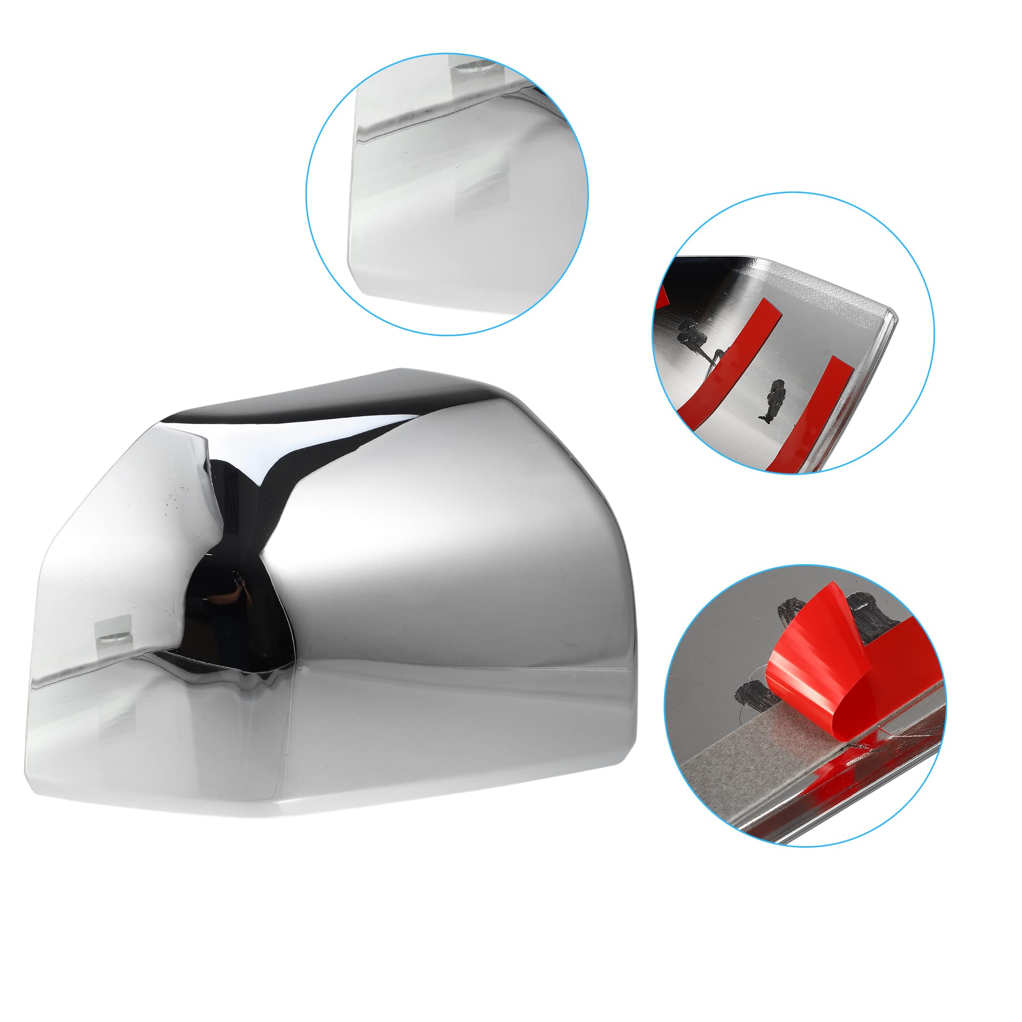 ACROPIX Car Exterior Top Half Mirror Cover Caps Overlay Fit for Ford F150 F-150 Pickup Truck- Pack of 2 Chrome Plated