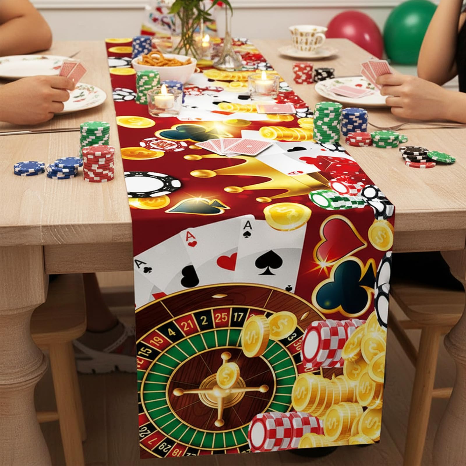 Casino dekoracyjny bieżnik na stół