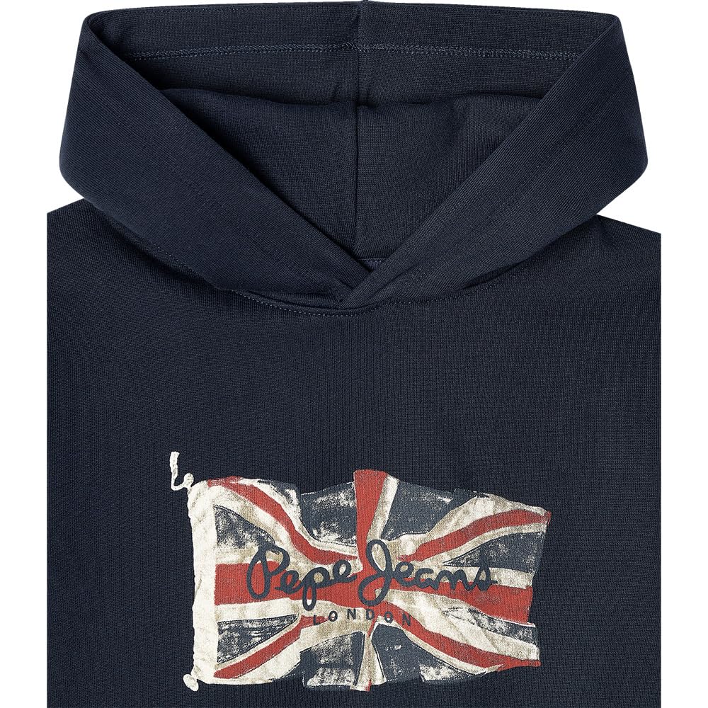 Pepe Jeans Felpa con Cappuccio Union Jack 12 Years