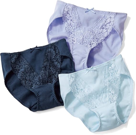 Amazon Co Jp セシール ショーツ 綿100 レーシィ 色違い3枚組 ビキニタイプ はきこみ丈浅め Ec 721 レディース D 日本 L 日本サイズl相当 服 ファッション小物