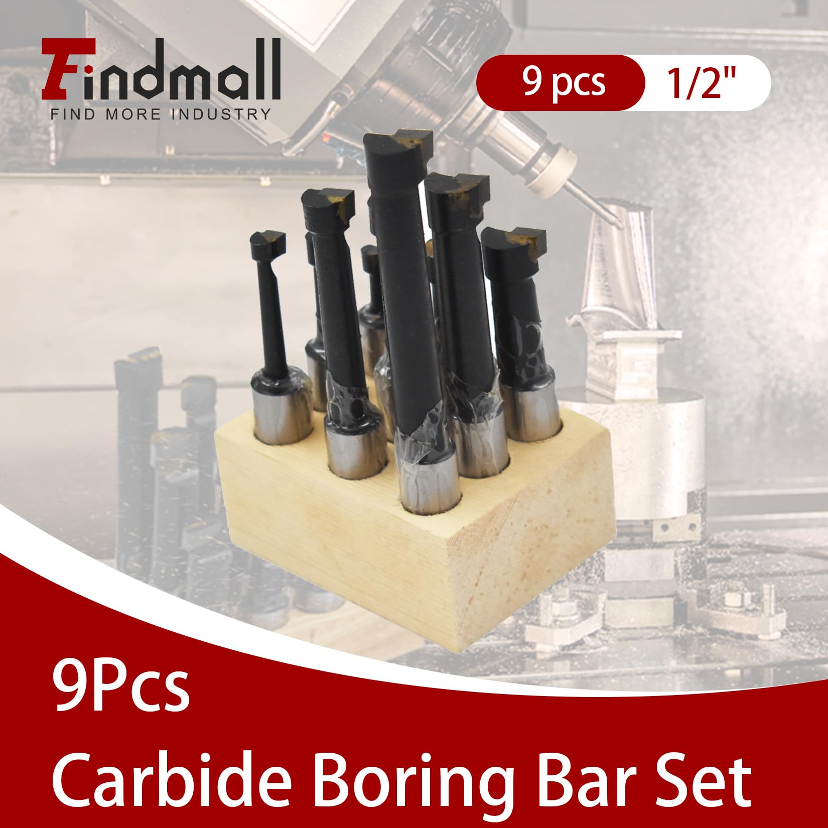 C6 Carbide Boring Bars - 9 Piece Set -2 C6 Carbide Boring Bars - 9 Piece Set -2