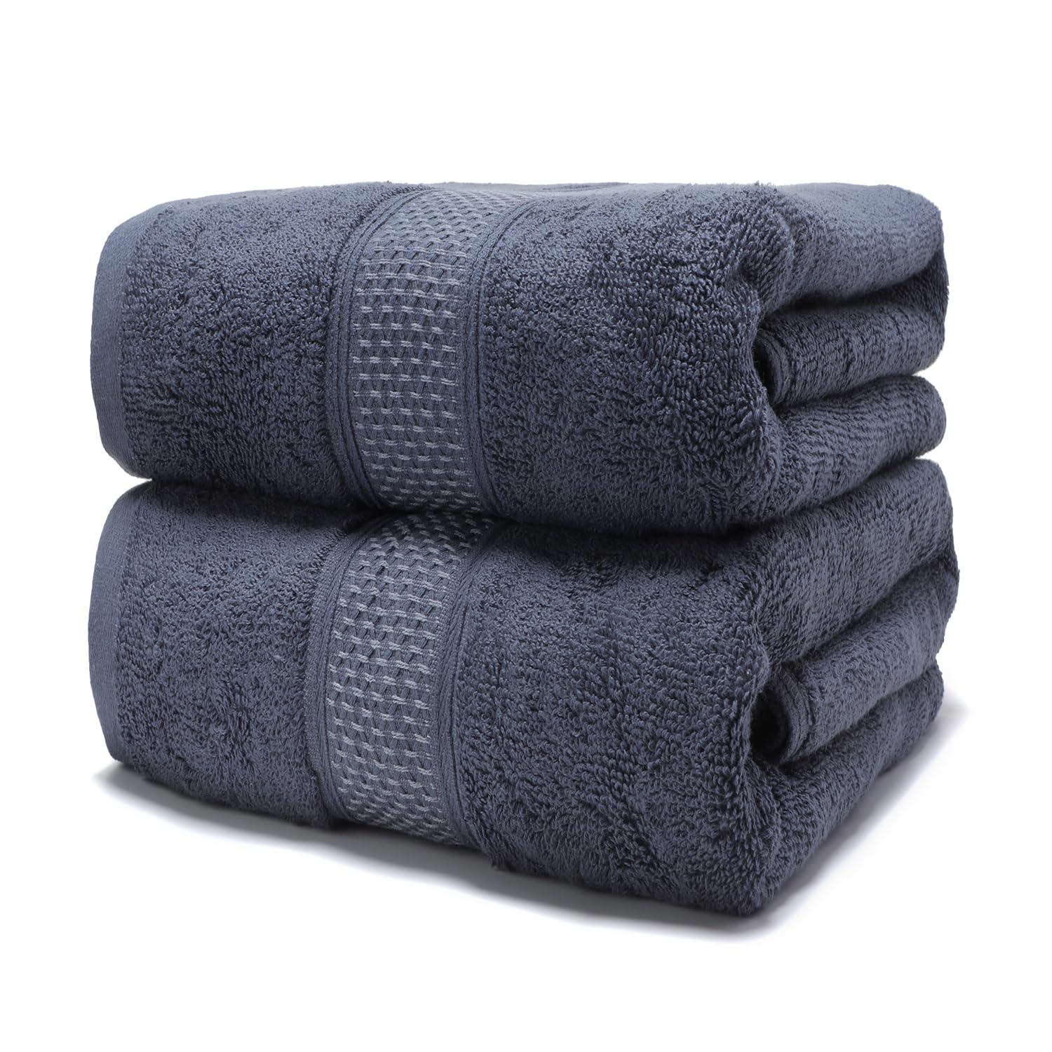 Cotton Bath Towels Set 2-Piece Set 27x55 Inches Super Absorbent Quick Drying Soft Suitable for Bathroom spas Gyms