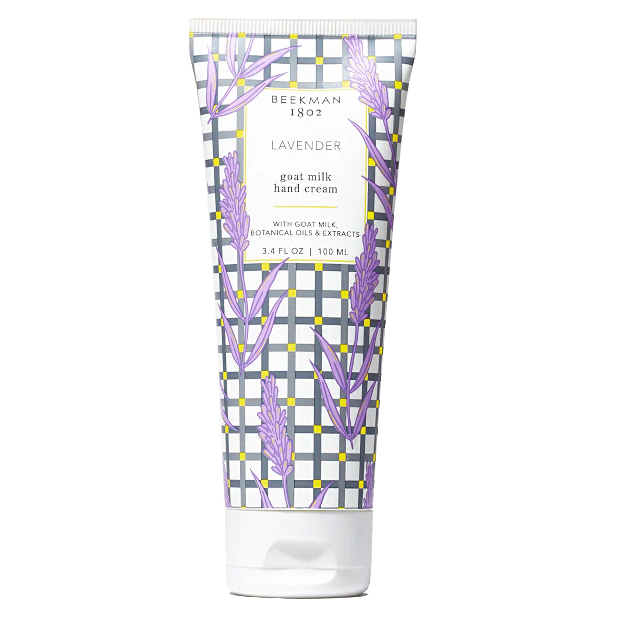 Beekman 1802 Pure Goat Milk Hand Cream, Lavender - Scented - 3.4 oz - Moisturizing Lotion for Dry Skin - Anti-Aging Hydration - Good for Sensitive Skin - Cruelty Free