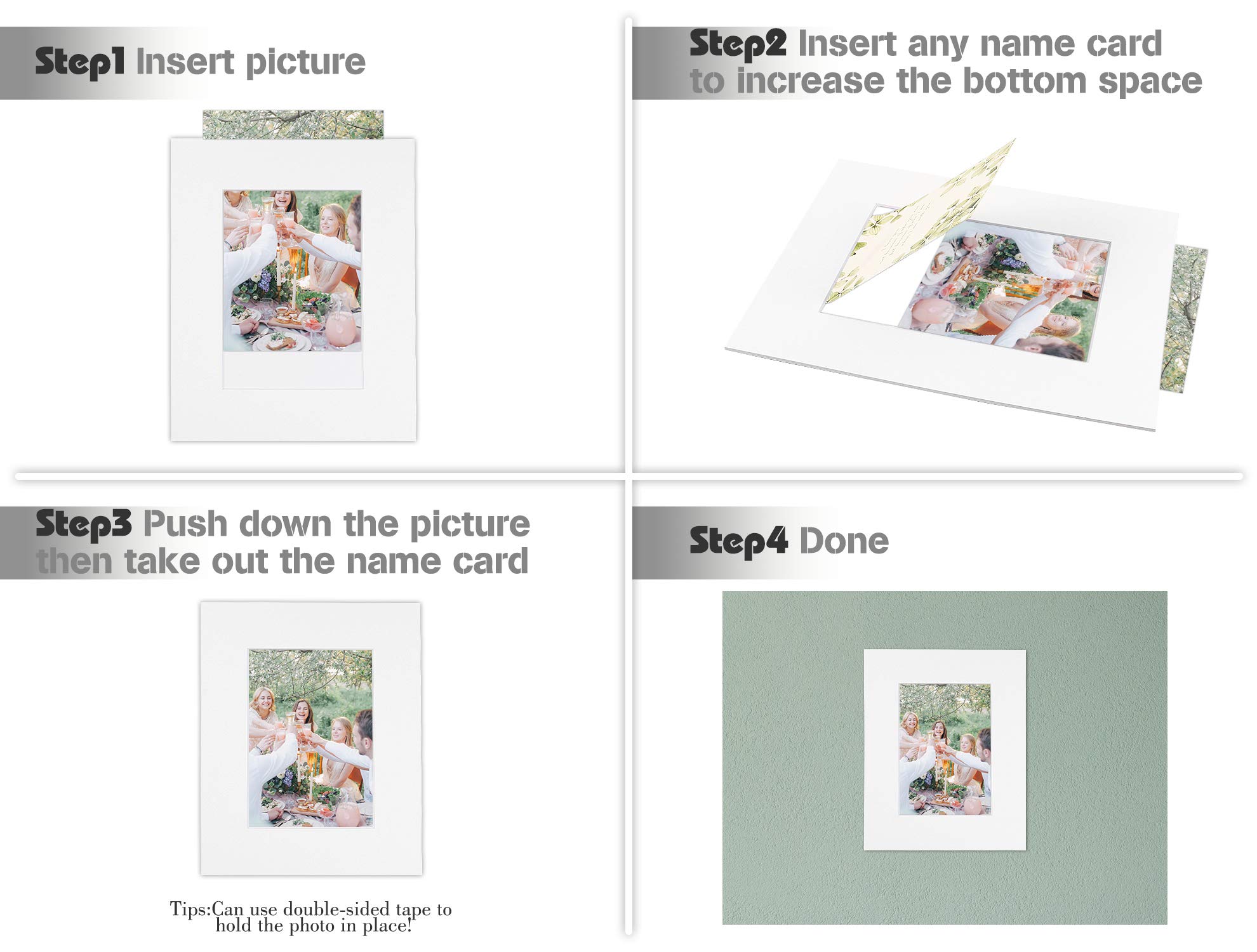 Picture Frame Backing Board Golden State Art, Pack Of 25 White Slip-in ...