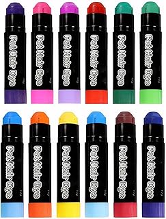 12 Pack Dog Hair Color Dye - Vibrant, Washable, and Safe Temporary Pet Hair Dye - Perfect for Grooming, Festivals, and Cre...