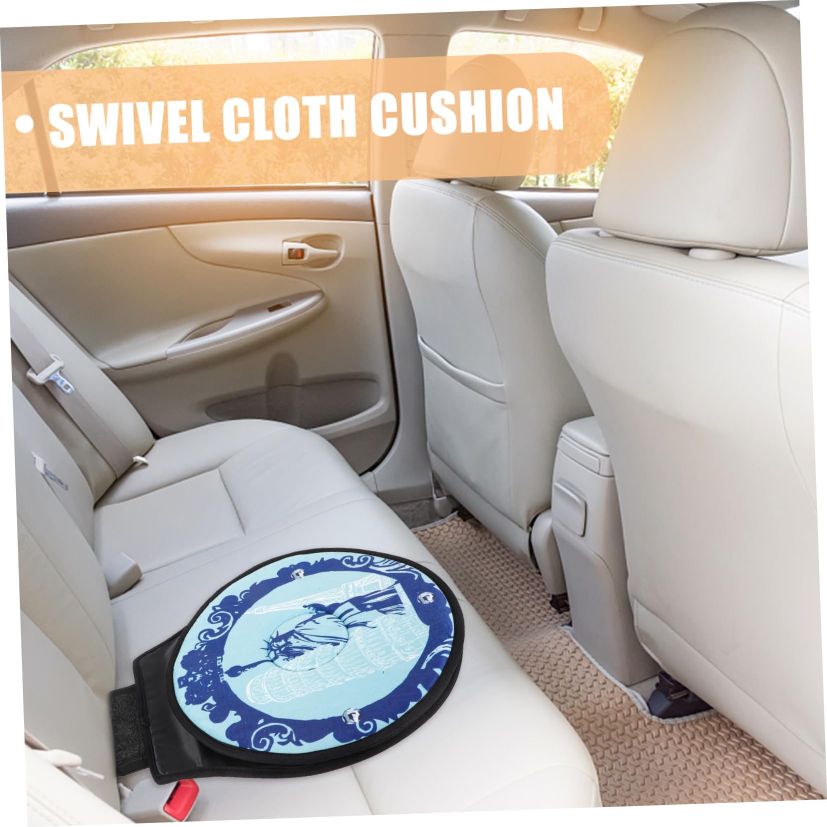 Cojín Giratorio Adecuado para Facilitar el Acceso Comodidad para Asiento de Coche 360° Suave y Transpirable para Mujeres Embarazadas y Personas Mayores
