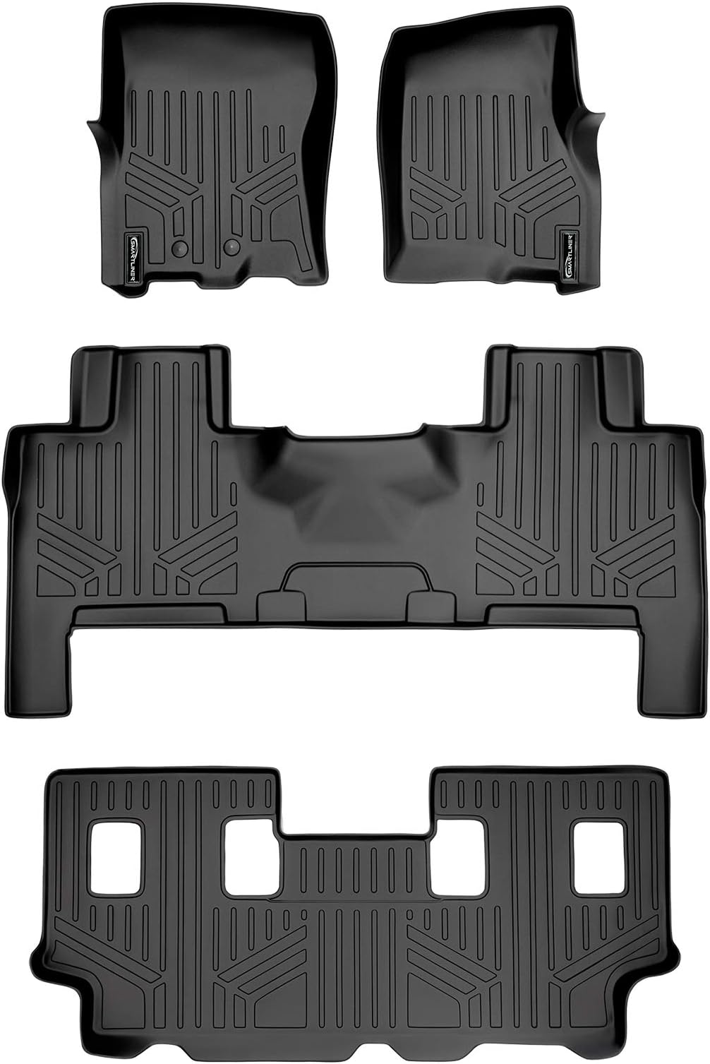 MAXLINER Floor Mats 3 Row Liner Set Compatible with 2011-2017 Ford Expedition