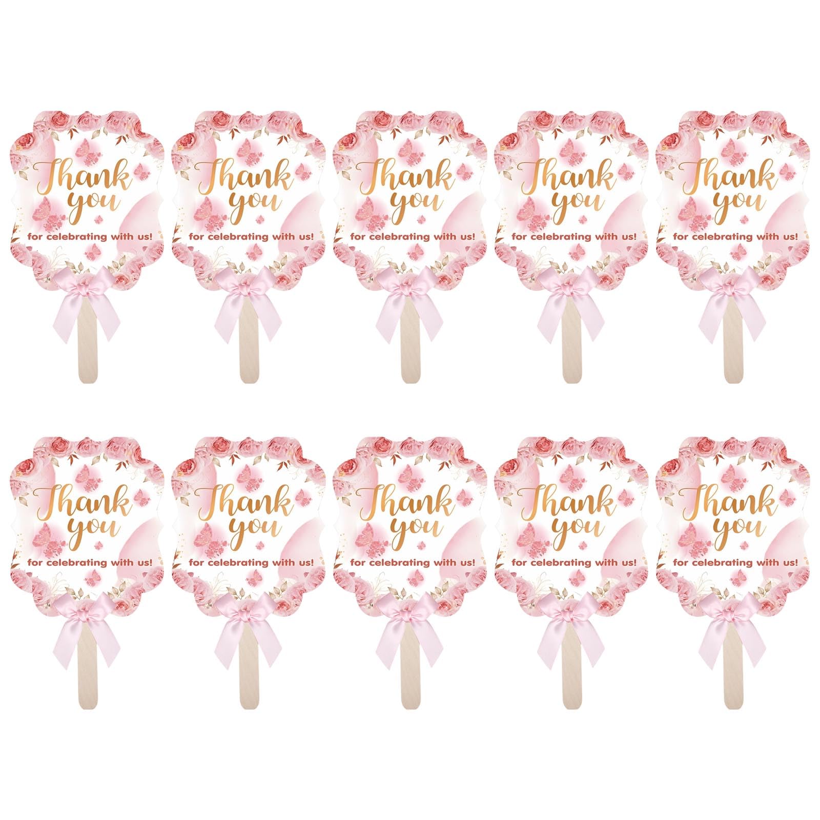 Of 10 Handheld for Wedding Reception Multipurpose Paper Fan Stylish Party Gift Elegant Parties Decoration Special Event Supplies