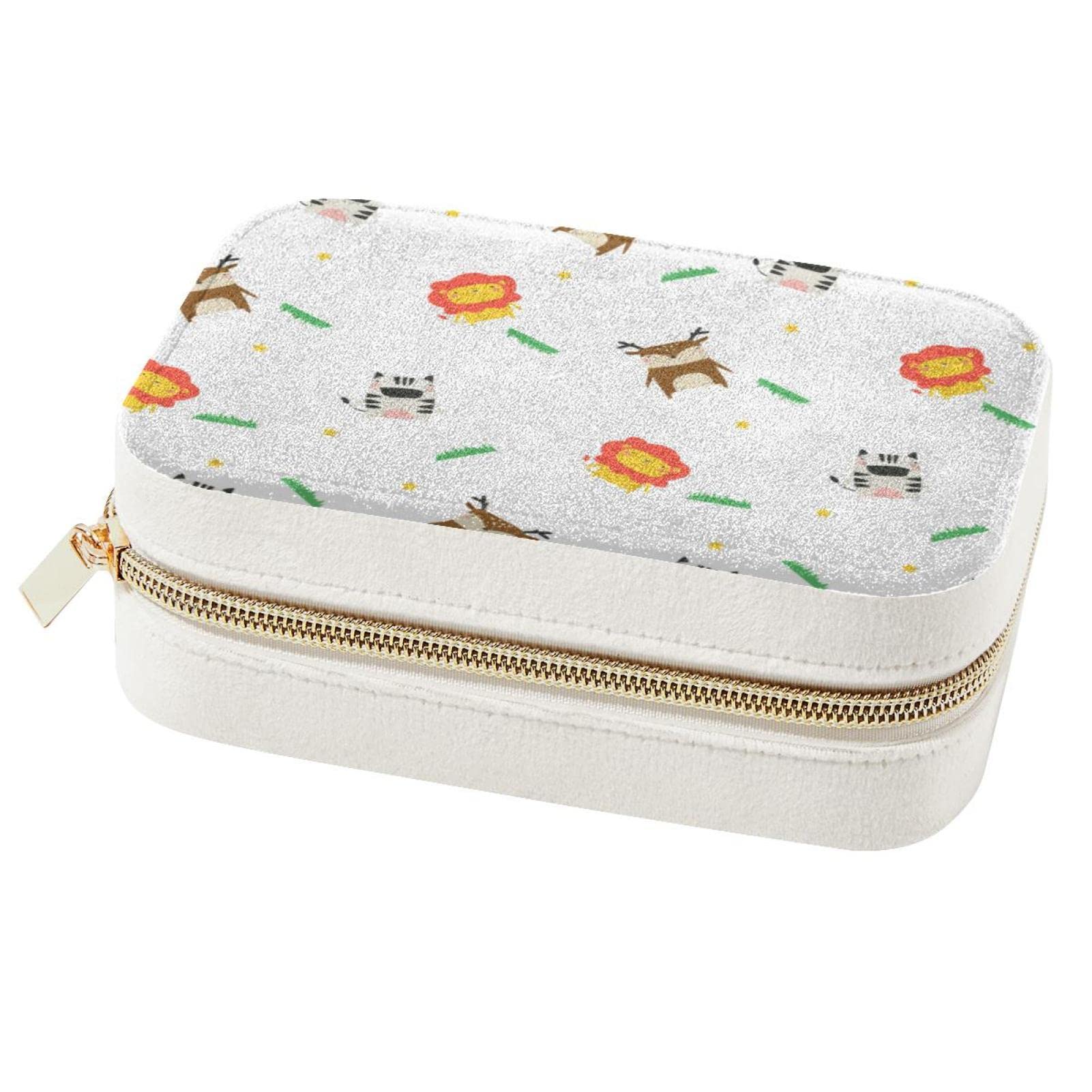 Boîte à bijoux portable animaux anti-perte pour bagues et filles