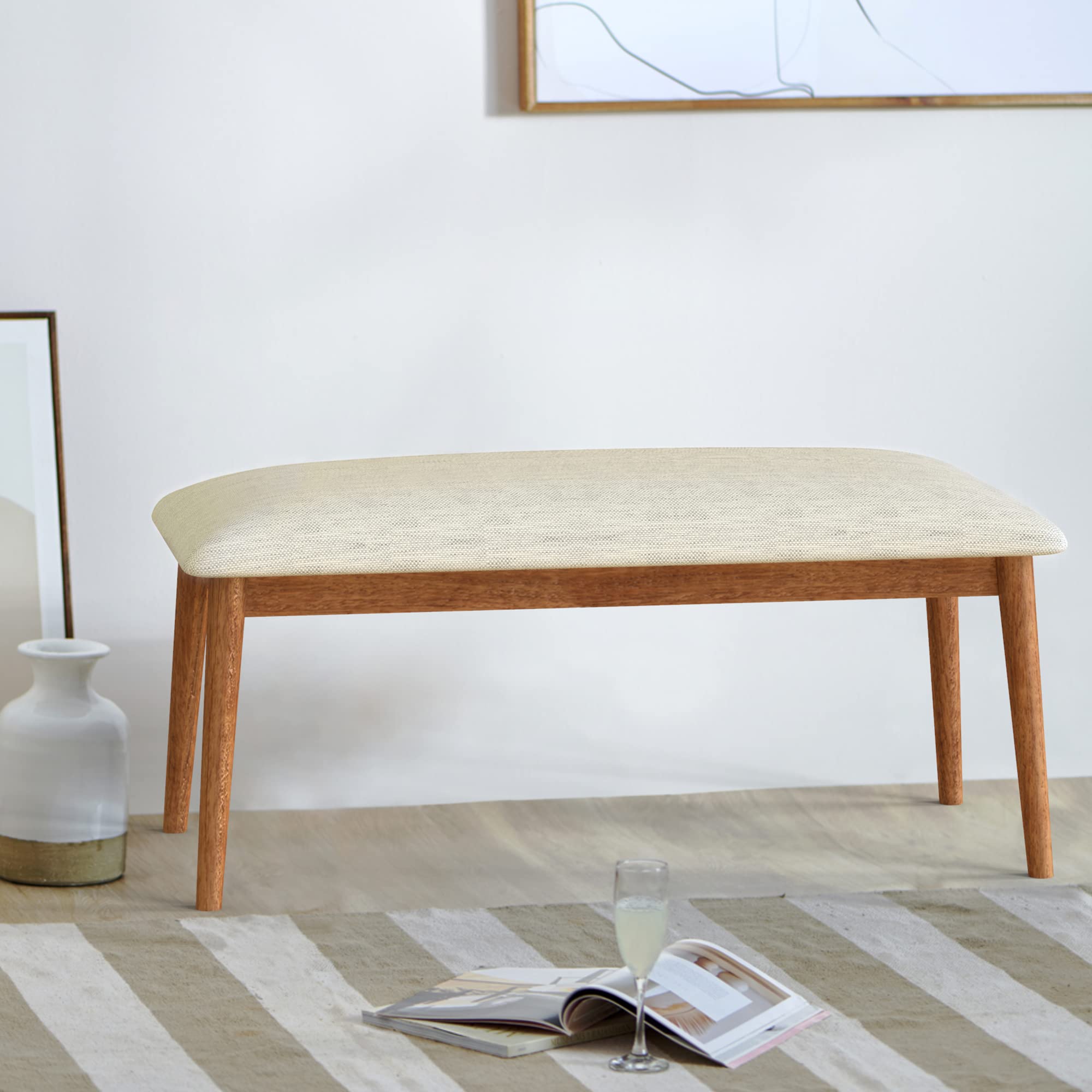 Chumbak Jodhpur Bench - Srilanka Ivory (2 Seater Bench, Sheesham Wood, Ivory)-image-23