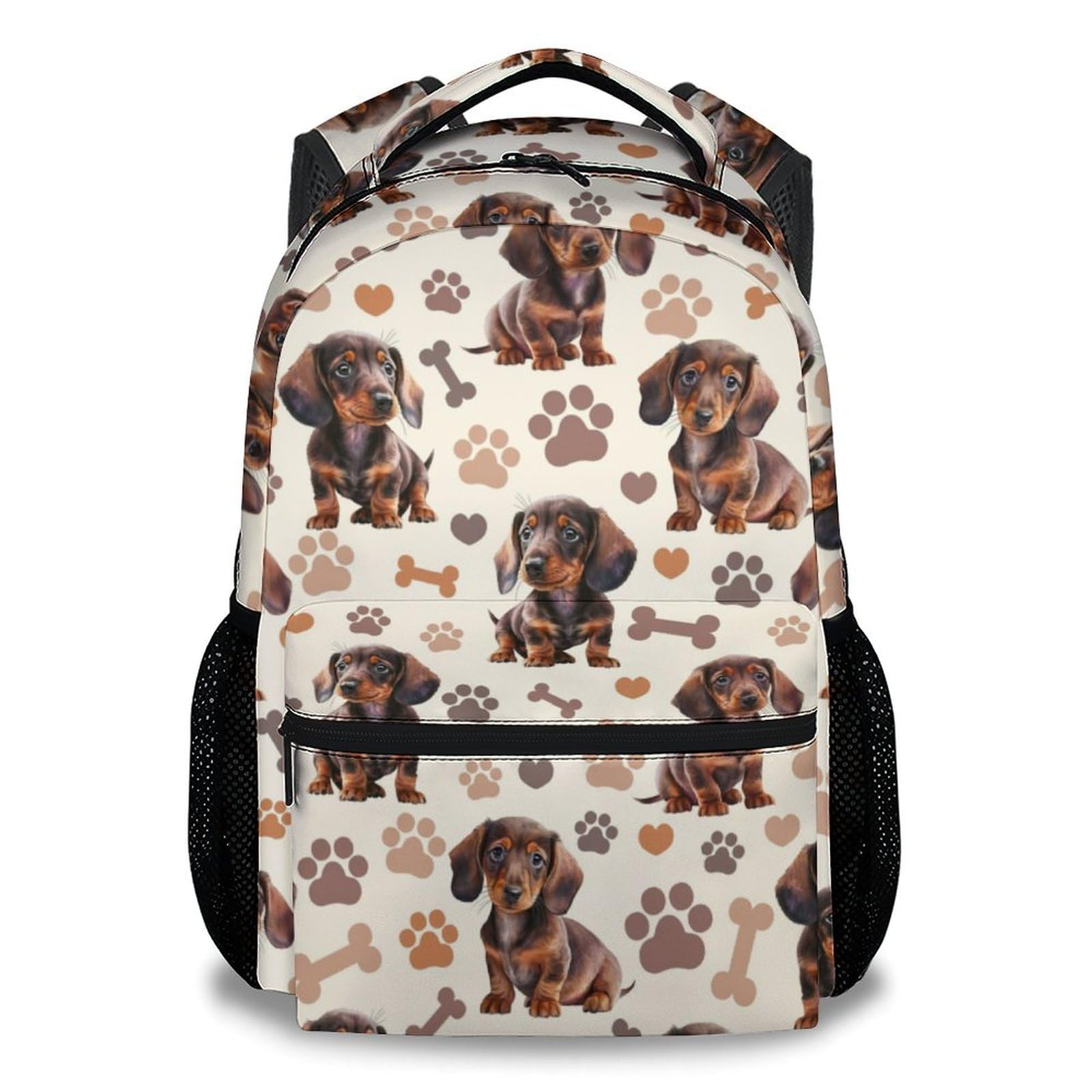 XaocNyx Backpack for Kids, Cute Dachshunds Backpack for Boys Girls, 17 Inch Dog Bookbag for Elementary Middle