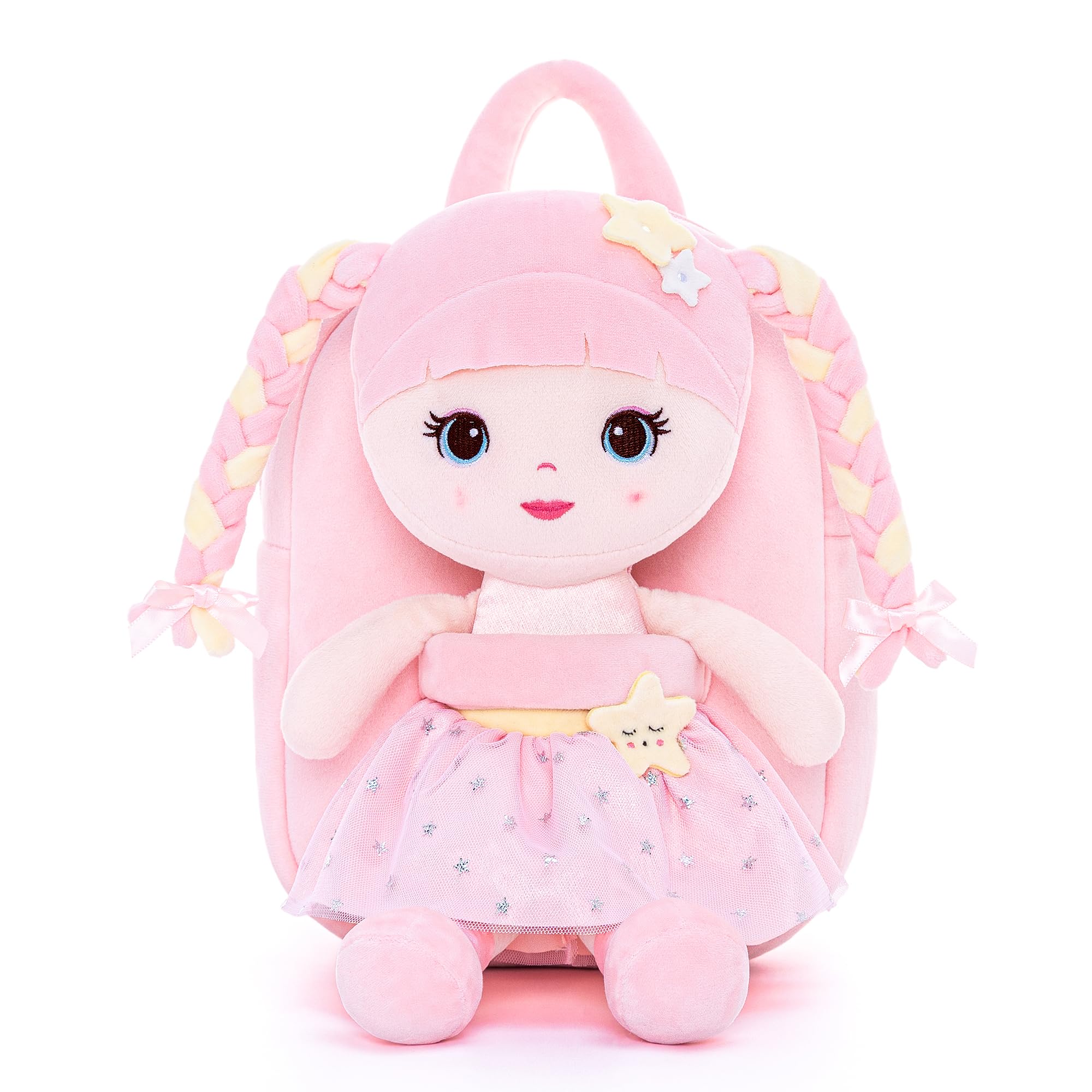 Lazada Girls Backpack with Doll Toddler Toys Baby Girls Gifts Rag Dolls Backpack 9.5“