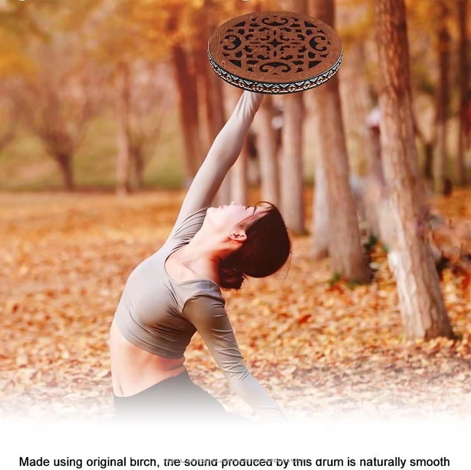 Tambour de Pluie en Bois, Son de guérison, pour la méditation et Le Yoga, pour Une agréable Sensation de Pression (20 cm)
