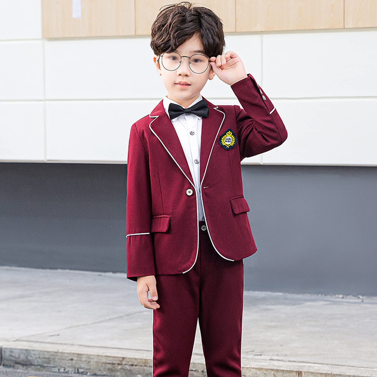 Amazon.co.jp: 5Pcsボーイズスーツタキシードブレザーパンツセット