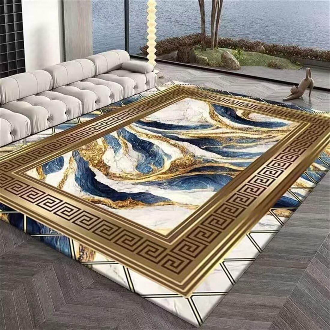 Tapis de jeux moquette anti-salissure pour enfants et salon coloré 50x70