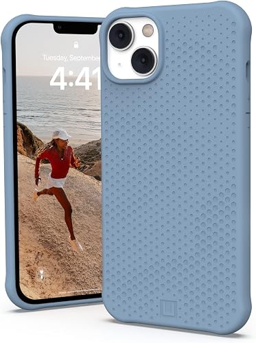 URBAN ARMOR GEAR/U by UAG UAG-UIPH22LA-DMS-CE Shockproof Case Compatible with iPhone 14 Plus (6.7), 2022, MagSafe Compatible, DOT Cerulean