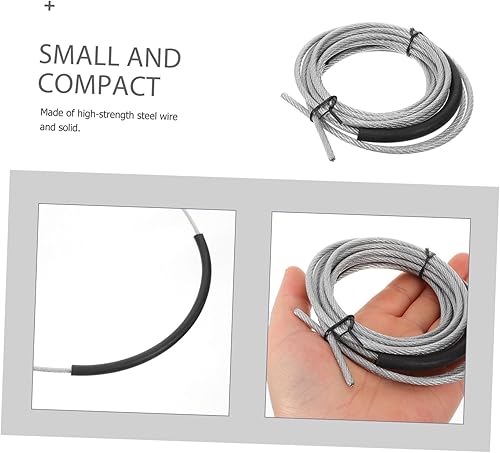 Miniatura 8 de NOLITOY Cable de repuesto de cuerda de saltar con peso para entrenamiento de fitness, alambre de acero de alta resistencia, intensidad ajustable