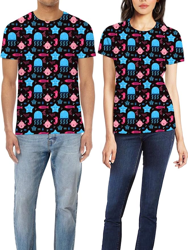 Unisex 3D Novelty TShirts Graphic Funny Tees Crewneck