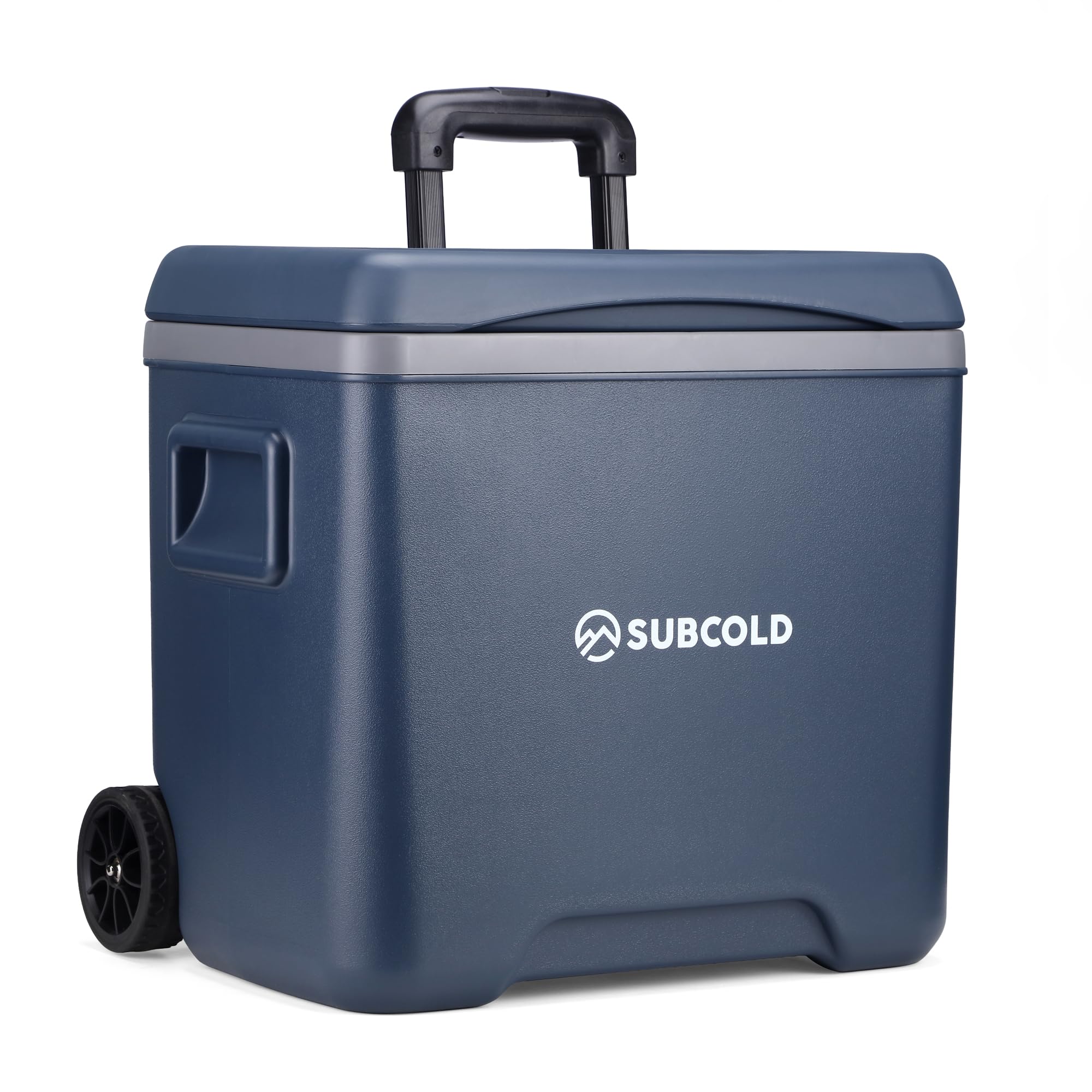 Subcold Chilly Kühlbox mit Rollen & 2 Kühlakkus, Isolierte Rollkühlbox mit Trolleygriff, Camping Kühlbox für Auto, Reisen, Picknick, Strand & Outdoor