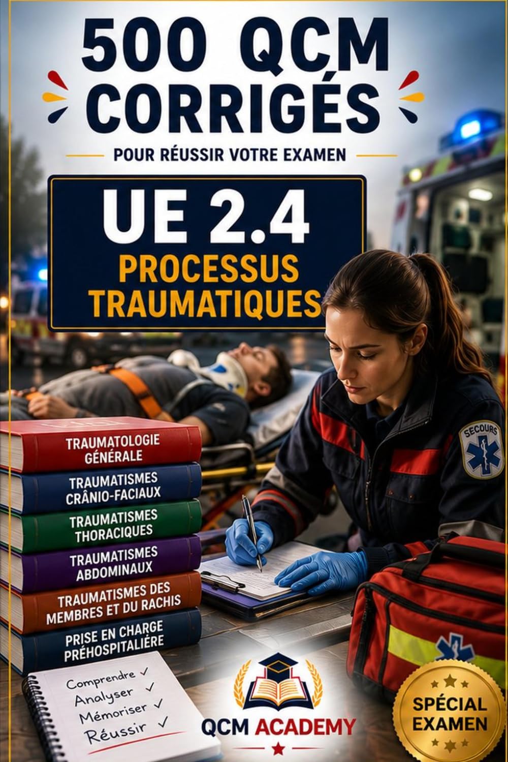 IFSI UE 2.4 | Processus traumatiques: 500 QCM corrigés | Cahier d'entraînement express pour réviser les processus traumatiques en autonomie | Plaies, ... | Référentiel infirmier (IFSI : Semestre 1)