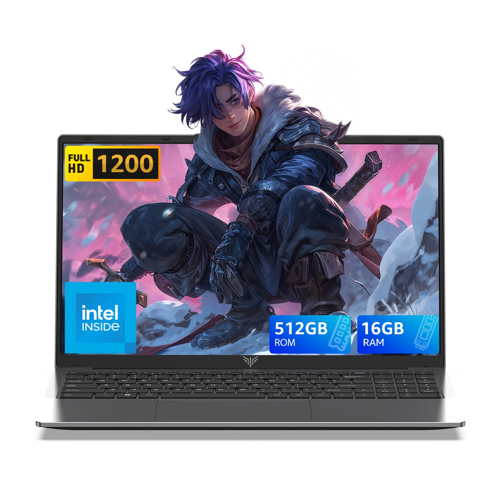 TIVIQUE PC Portatile,16 Pollici Notebook 1920 * 1200 FHD Quad-Core N97 (Fino a 3.6GHz),16GB DDR4 512GB SSD M.2 NVME(espansione 2TB),WiF 5,BT5.0,HDMI,Type C,Laptop per ufficio e studio
