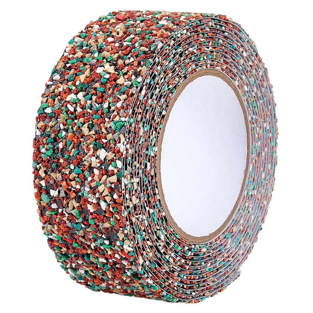 MAYJOYDIY 5.5 Yards Red PET Anti Slip Tape 2 Inch Self-Adhesive Non Skid Tape High Friction Tape Non-Slip Traction Grip Tape for Staircases Shower Stairs Pool Tubs Wet Areas