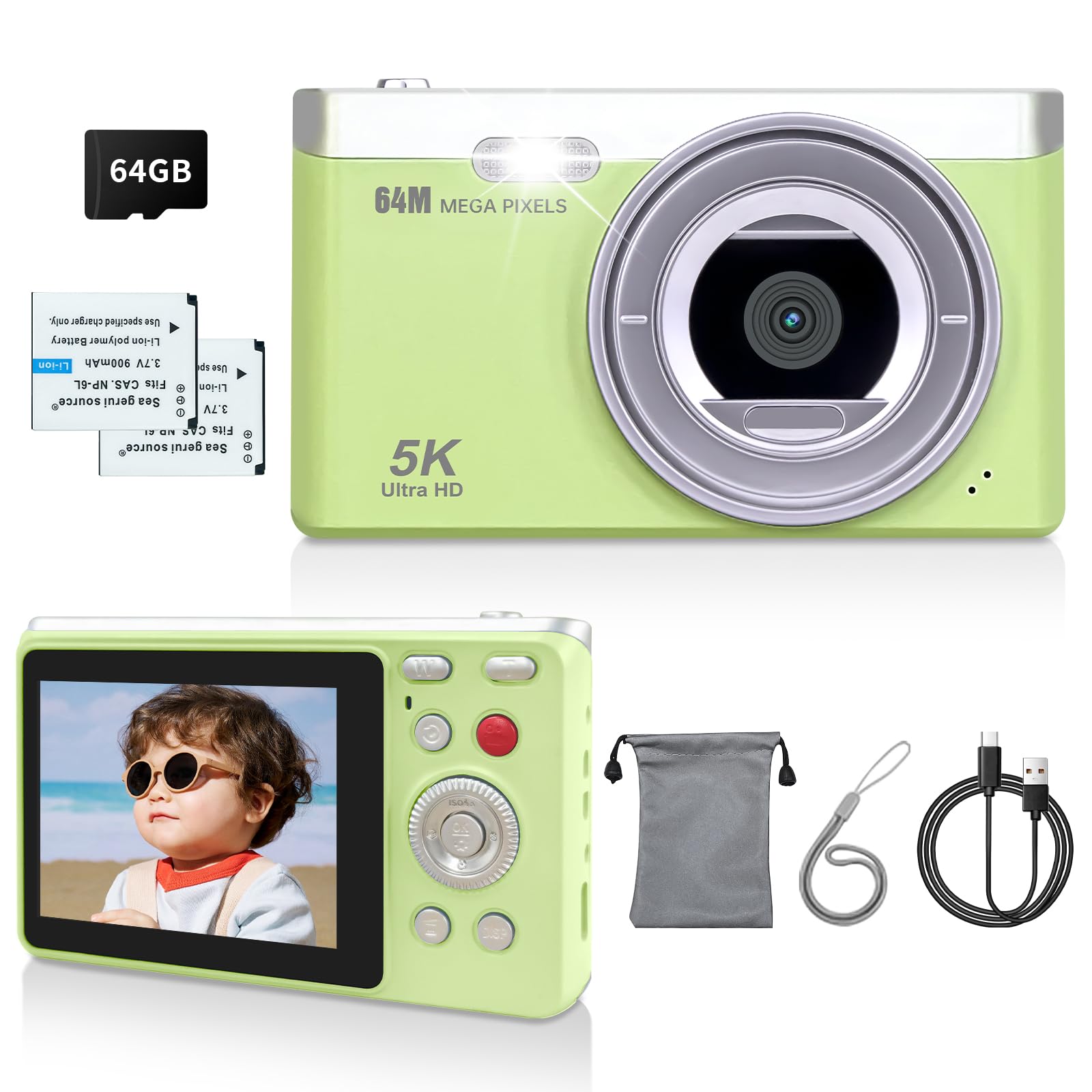 Amazon | 【2025新登場】デジタルカメラ 5K デジカメ UNEEDIT 64GB