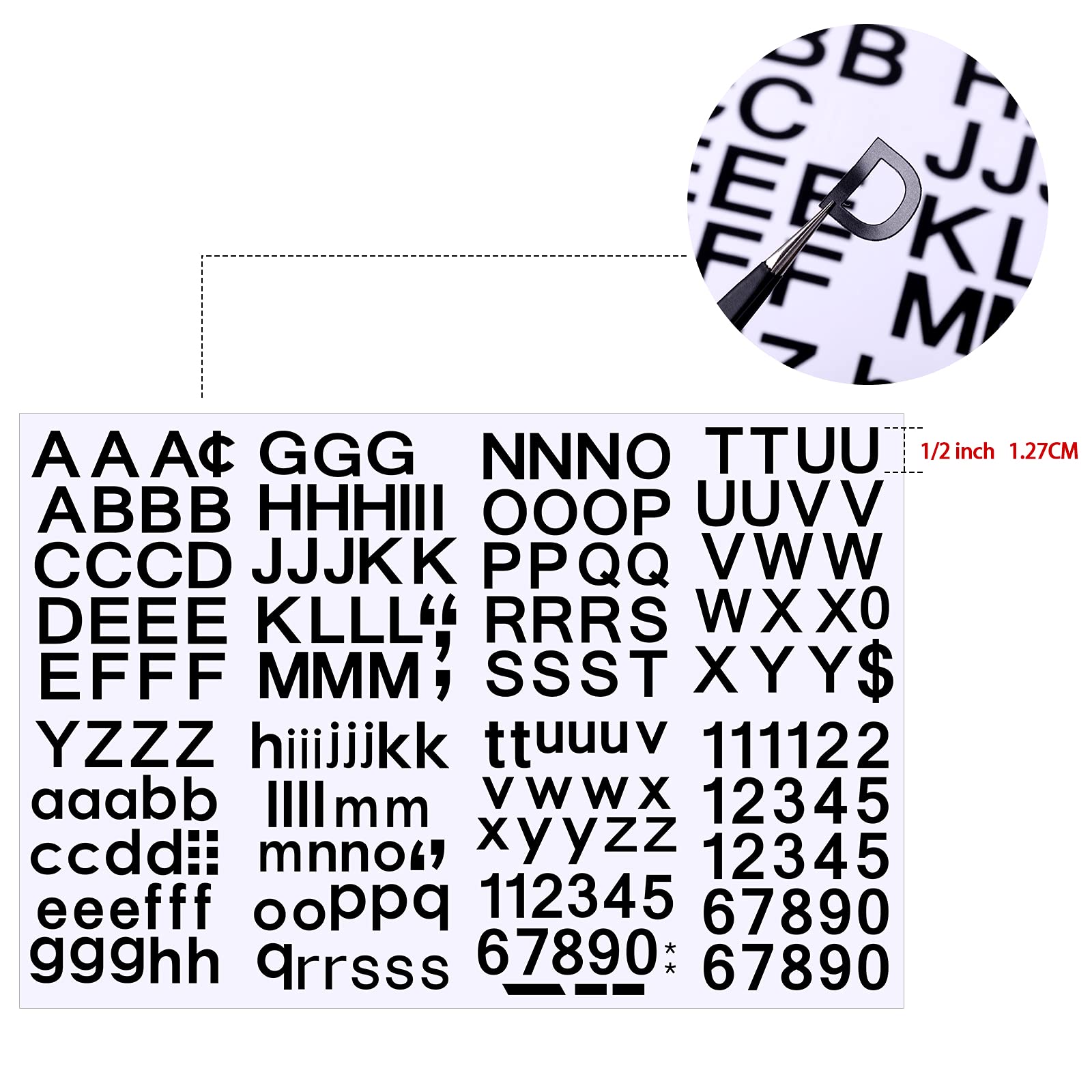 Adesivi Numeri Per Cassetta Postale - 12 Fogli Vinile Impermeabile | Numeri 0-9 - Foto 7