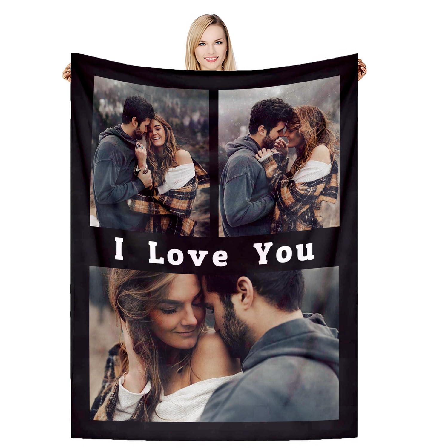 DSSHENGDS Best Mum Gifts，Personalised Blankets For Birthday，Personalised Couples Blanket，Personalised Photo Gifts For Mum Girlfriend Her Him Anniversary Christmas-C-150 * 230CM