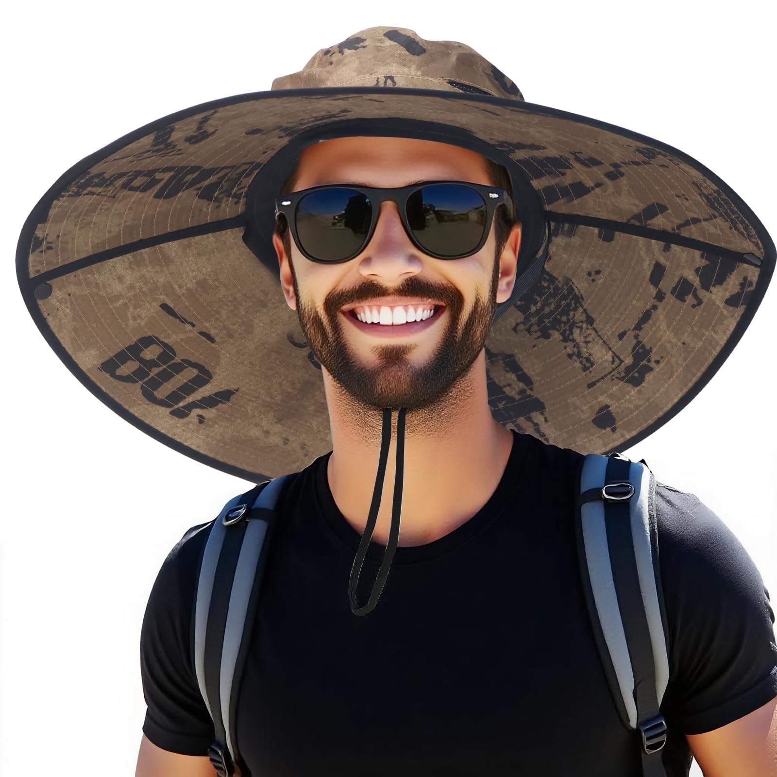 Herolland Super Wide Brim Fishing Hat for Men and Women,UPF50+ Waterproof Bucket Hat for Fishing, Hiking, Camping