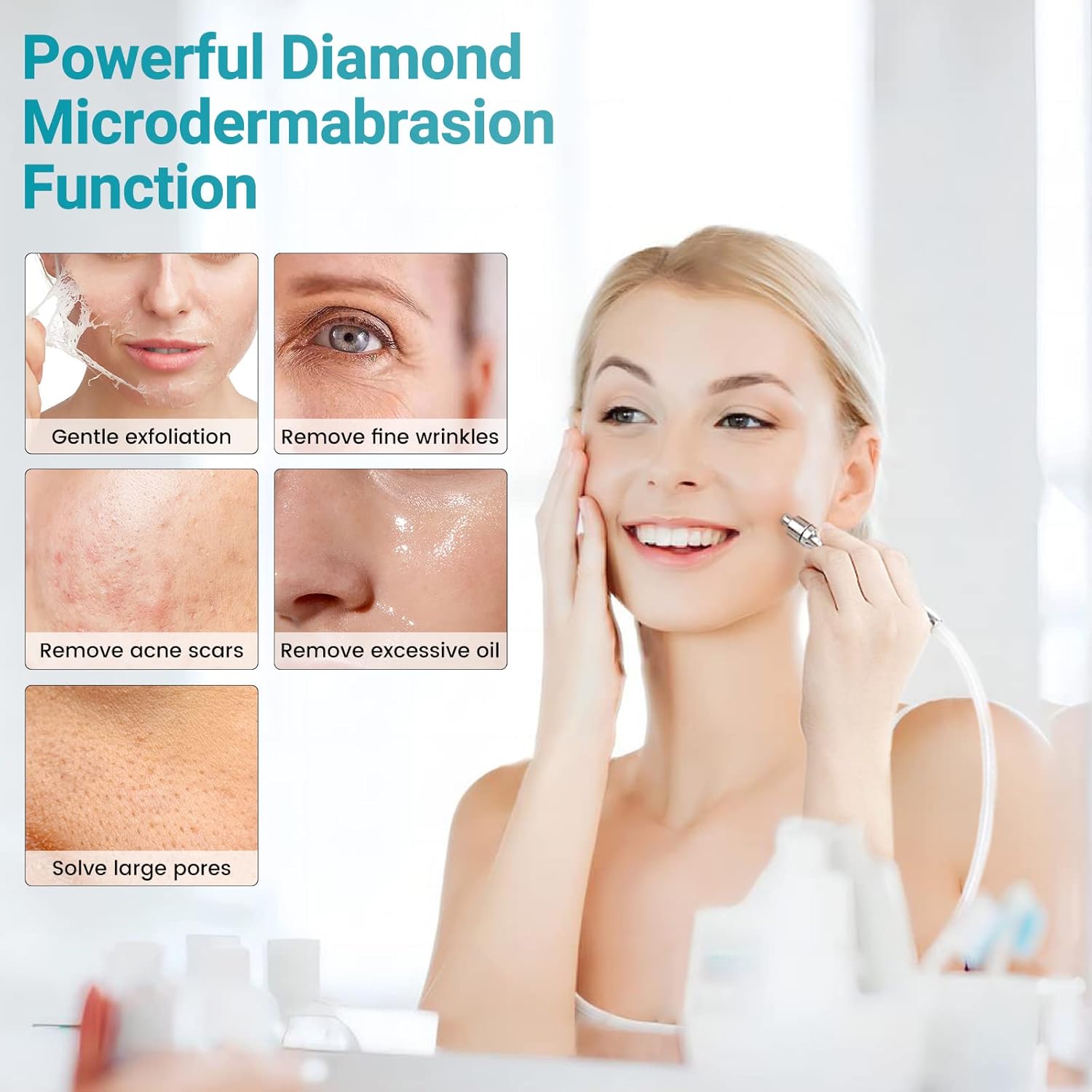 MYSWEETY Vacuum Therapy Machine, 3 in 1 Mutilfunction Cupping Therapy Sets, Professional Facial Skin Care Machine with Spray Gun Beauty Deviece for Salon/Home Use (0-80 cmHg | 1800ML) - Image 5