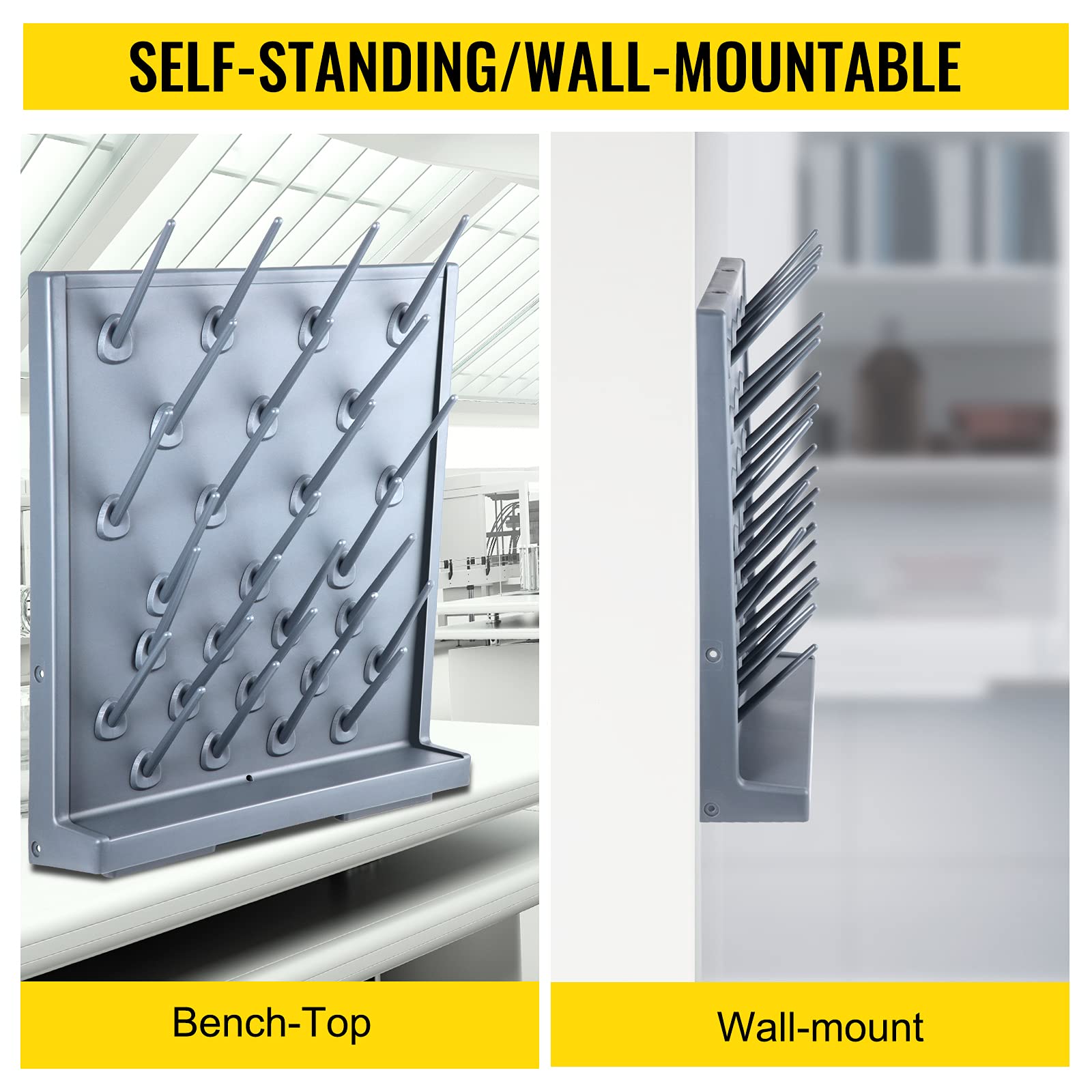 Buy VEVOR Drying Rack Lab Glassware Rack PP Material Glassware Drying