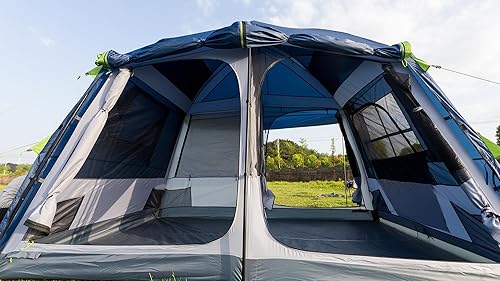 Miniatura 6 de Three Bears Tienda de campaña para 6 personas, 118.110 in impermeable de doble capa con divisores de habitación, tienda familiar con hebillas de