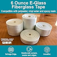Vista 2 de Cinta de gamuza de fibra de vidrio, 6 onzas, 4" de ancho por 50 yardas