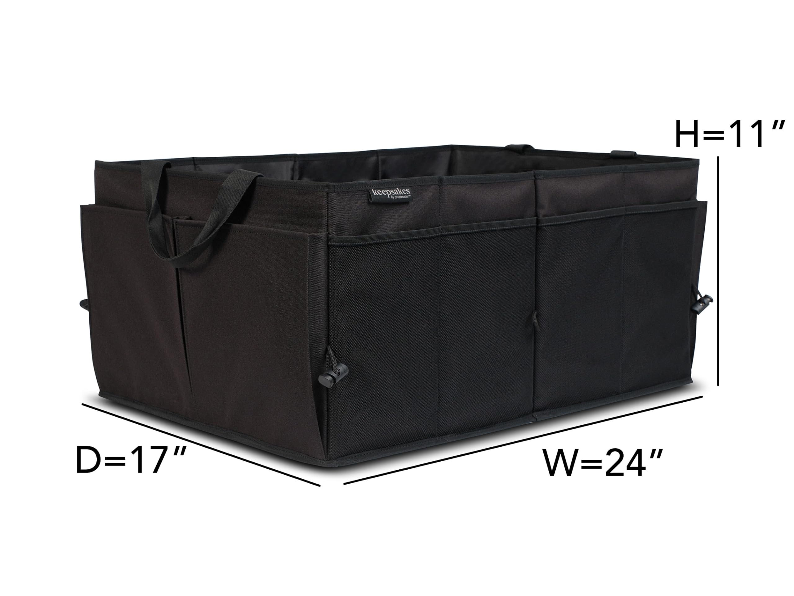 Covermates Trunk Organizer - Foldable car Storage Chest, Organized Foldable Design, Black