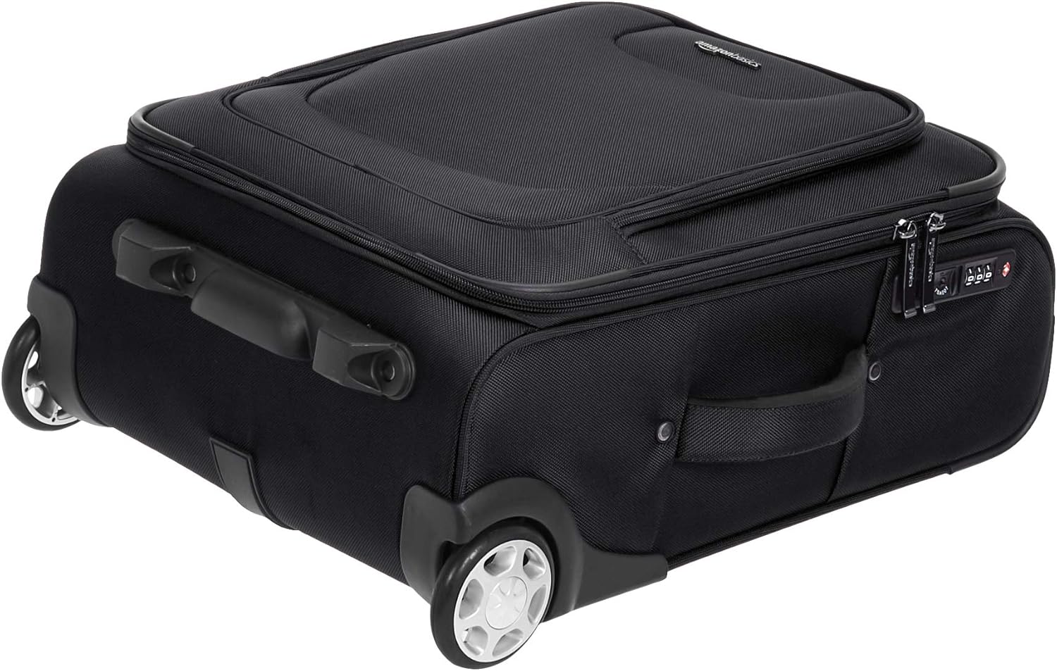 Amazon Basics Softside Carry-On Luggage Suitcase With TSA Lock And Wheels - 21.6 Inch, Black Black 21.6-Inch