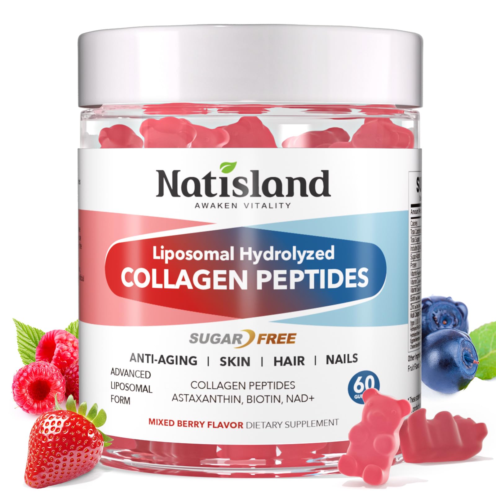NATISLAND Liposomal Collagen Peptides Gummies