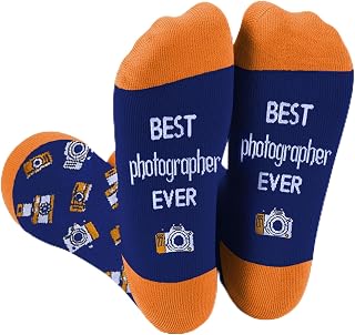 Photographer Gifts, Best Photographer Socks Photography Camera Gifts for Women Men Appreciation Thank You Halloween Christmas Easter Birthday Presents Accessories Ideas