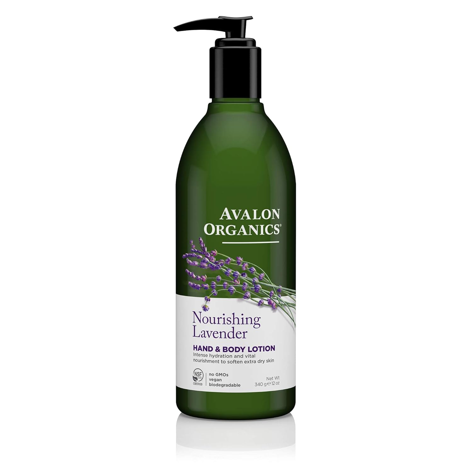 Avalon Organics Nourishing Lavender Hand & Body Lotion, 12 oz. (Pack of 2)