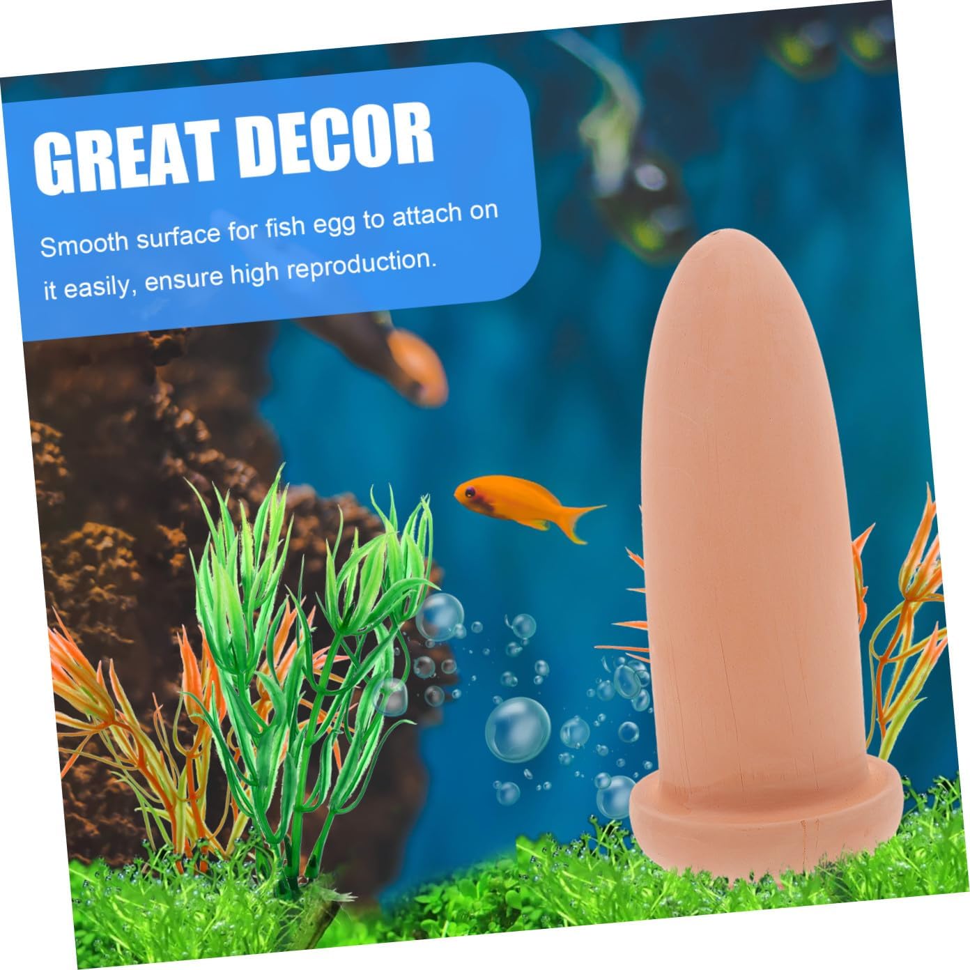 Levemolo Fish Breeding Cone Incubation Box for Angelfish Spawn Egg Bucket Decorative Fish Tank Accessories Pottery Material