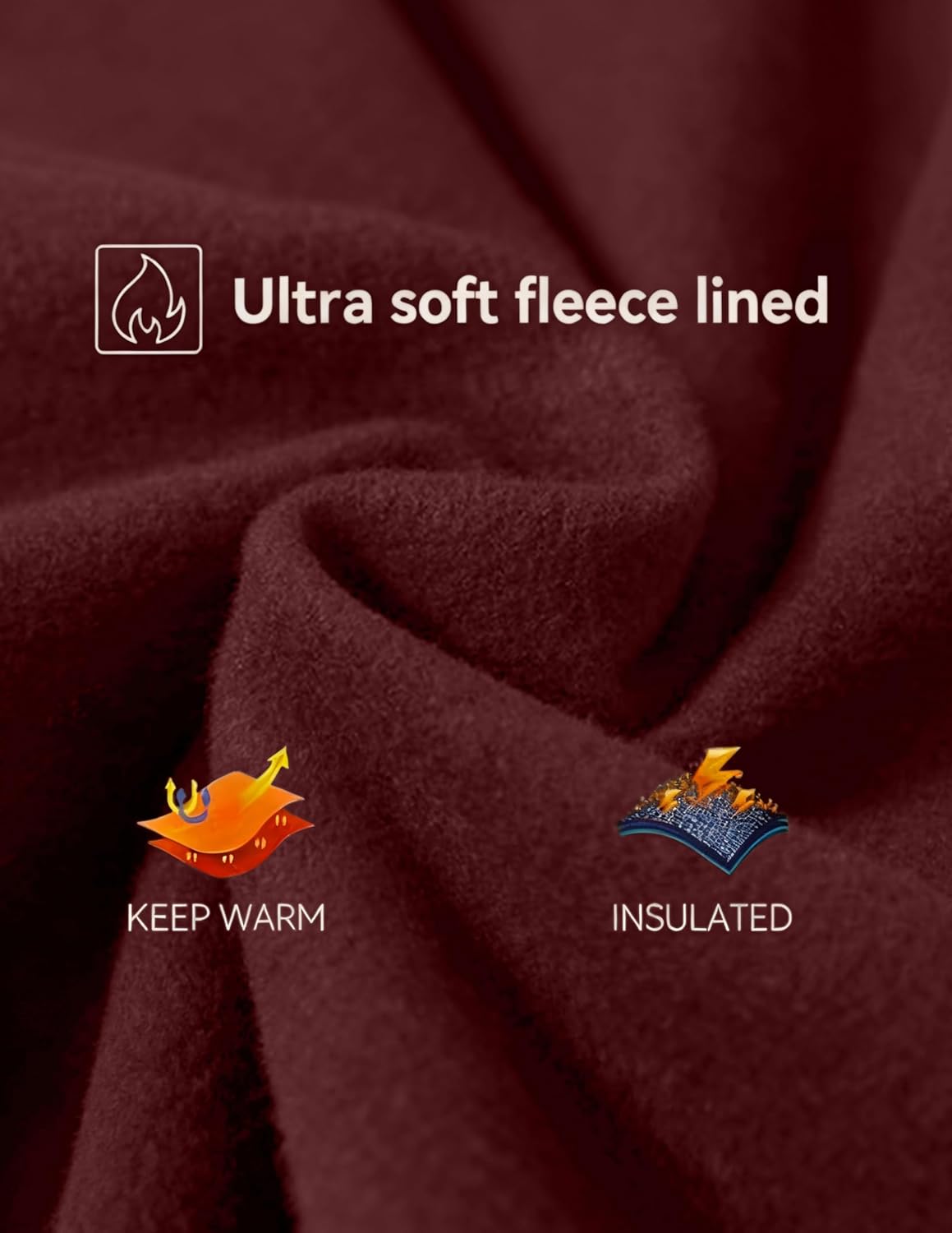 VIMPEP Women’s Fleece Lined Dress Pants Stretchy High Rise Straight Leg with Pockets Yoga Work for Cold Weather 1203 - Image 4