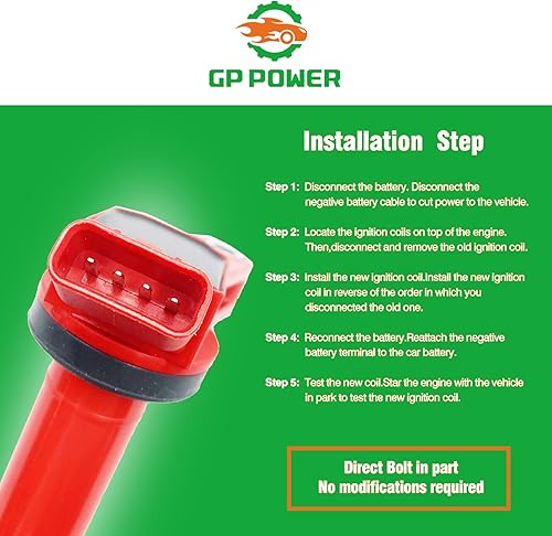 Miniatura 7 de Bobinas de encendido UF507 UF587 UF630 9091902256 90919A2005 Juego de 8 compatibles con Toyota Tundra Sequoia Land Cruiser Lexus GX460 LS460 LS600H