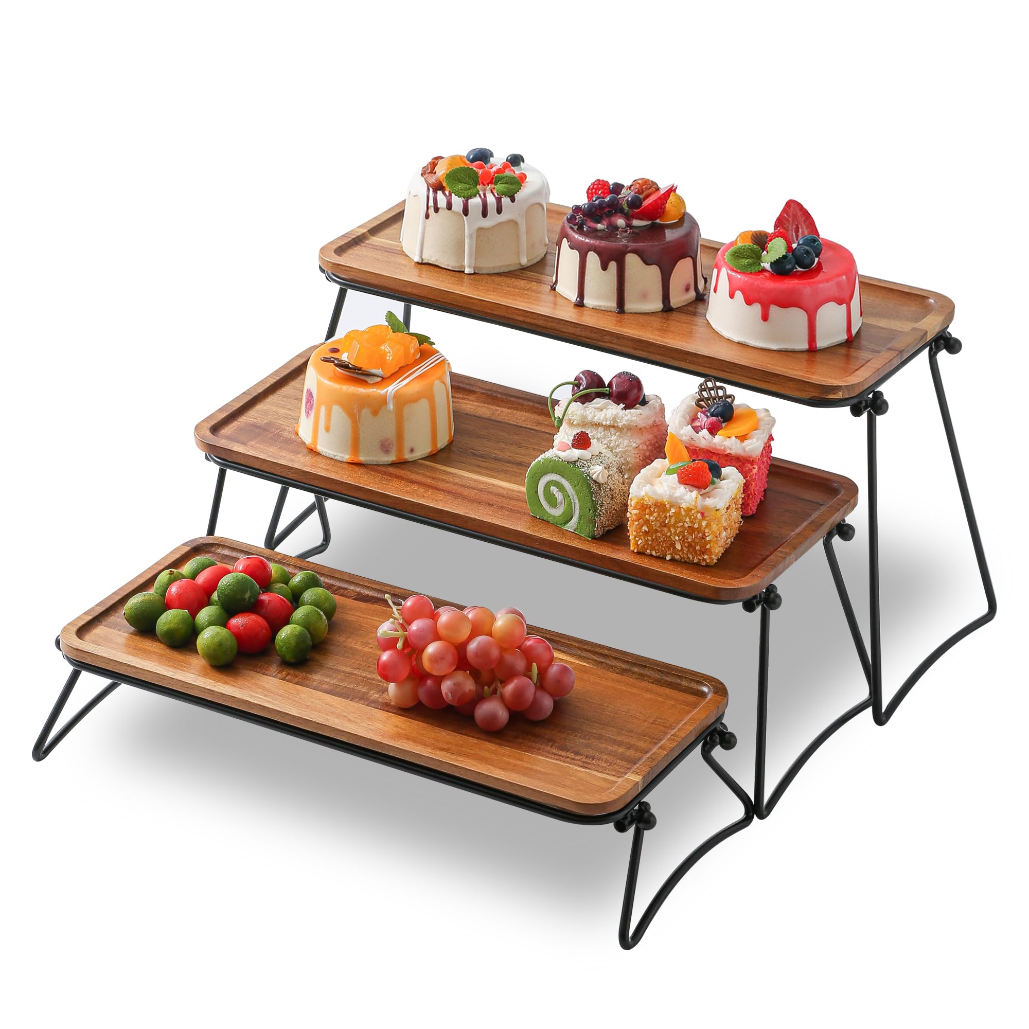 Bandeja para servir, madera, rectangular