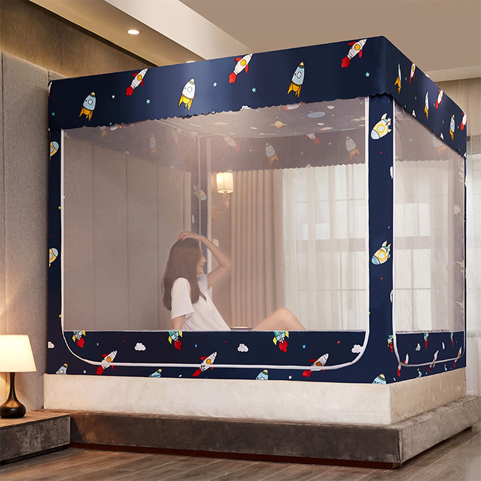 Tente pour lit moustiquaire OKUOKA élimine les insectes en chambre et extérieur avec zip