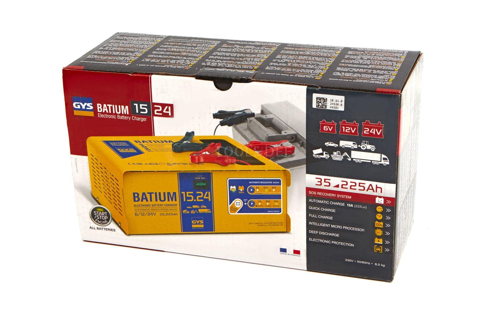Gys Chargeur Plomb 6V-12V-24V 7 à 15A 230V BATIUM 15-24 (Intelligent)