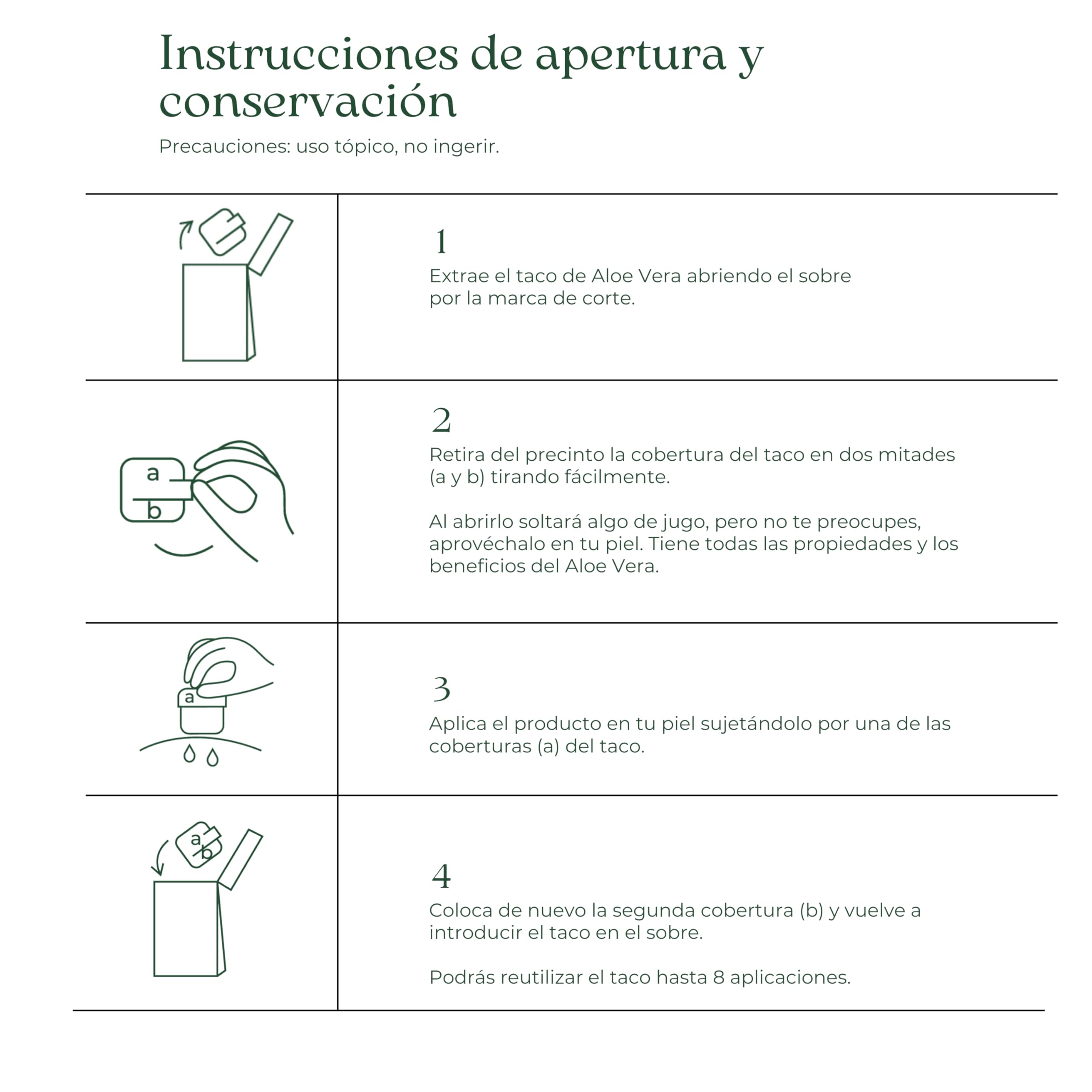 Naturae Cosmetic – Taco Grande de Aloe Vera Puro para Piernas, Espalda y Abdomen | Hidratante Post Depilación, Post Sol y Uso Diario | Fabricado en España | Pack 3 Estuches con 5 Doypacks — view 3