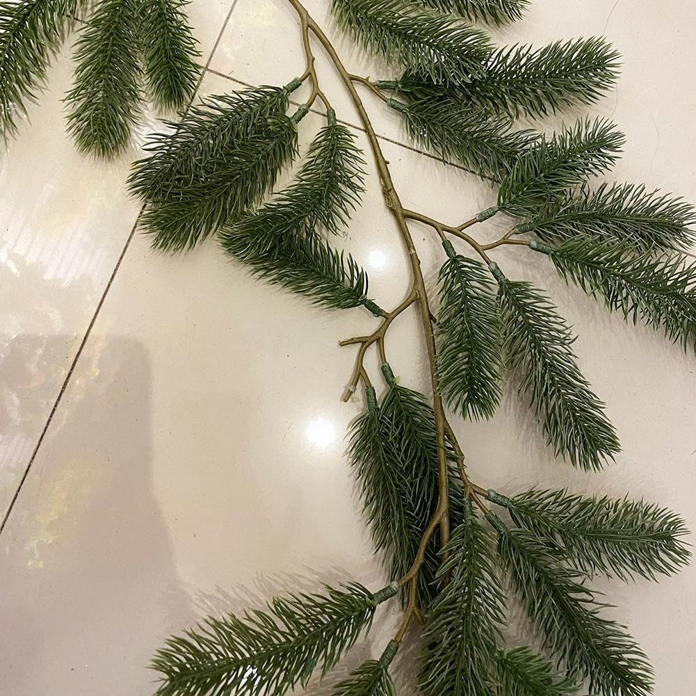 Guirlande Noël Cyprès - SPORTARC 190cm Déco Sapin Artificielle