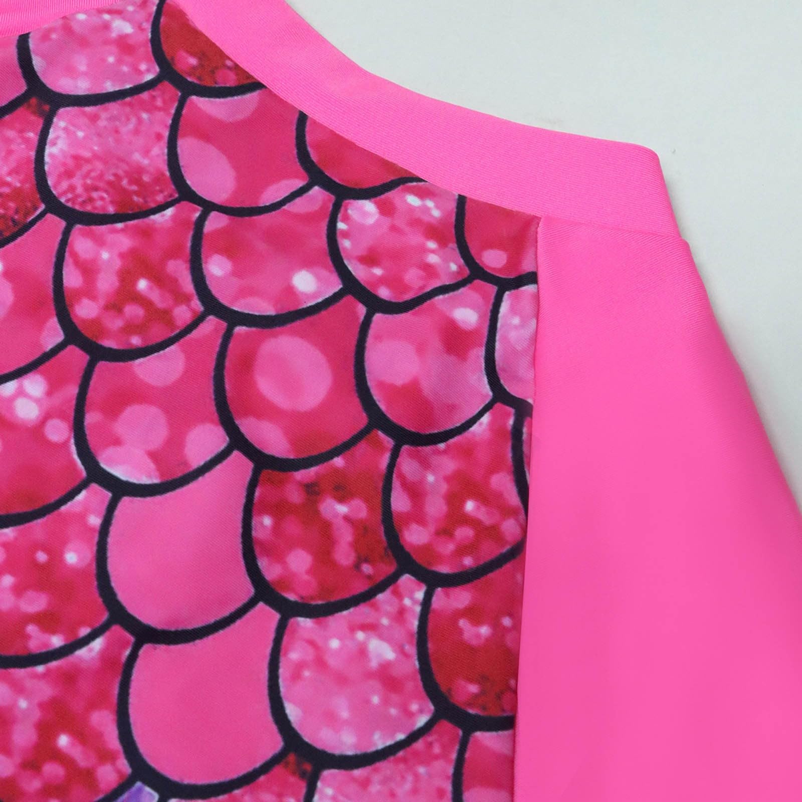 Swimwear Niños Niñas Traje de baño Verano Púrpura Rojo Gradiente de Pescado Escaspa Cremallera UPF Traje de baño para Adolescentes Niñas Playa Surf Natación Fuente Caliente